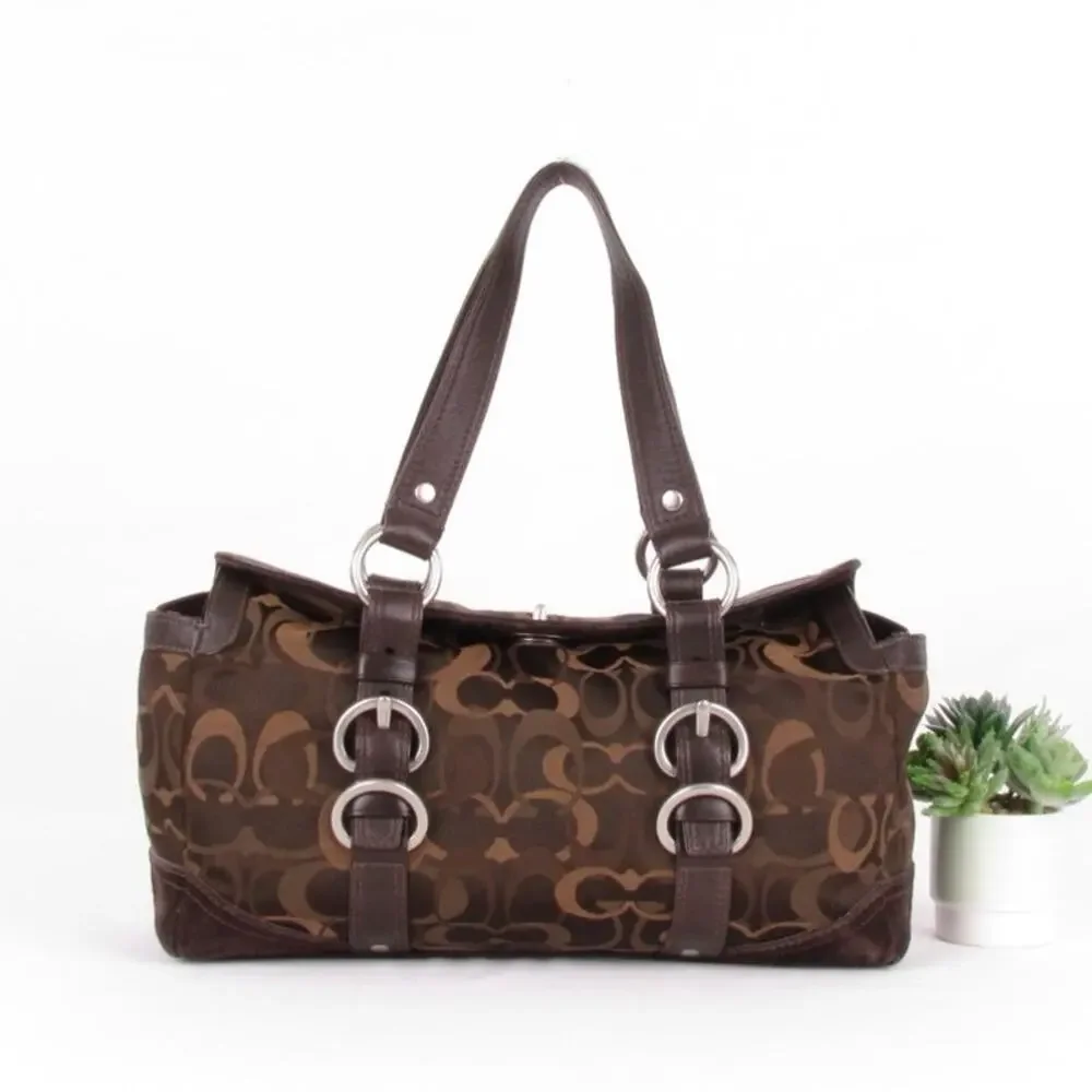Coach Y2K Signature Brown Chelsea Duffle Handbag